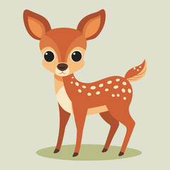 illustration of a cartoon deer