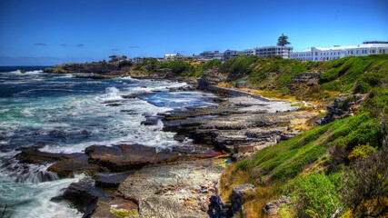 Hermanus tidal pool and CBD, Western Cape, South Africa