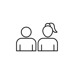 Couple icon in liner stroke style