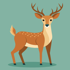 deer with a christmas tree