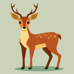 deer with a christmas tree