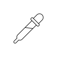 Dropper pipette icon in liner stroke style