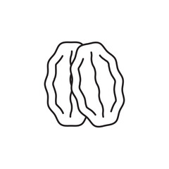 Dry fruit icon in liner stroke style