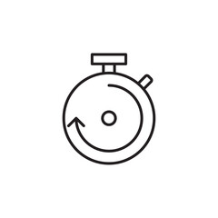 Fasting time icon in liner stroke style