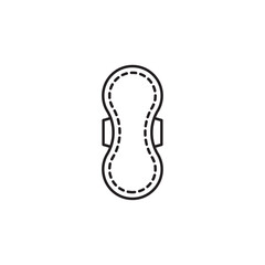 Feminine hygiene pad icon in liner stroke style