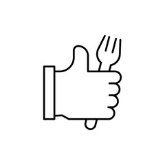 Good food icon in liner stroke style