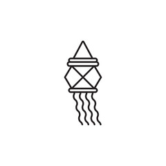Kandeel icon in liner stroke style