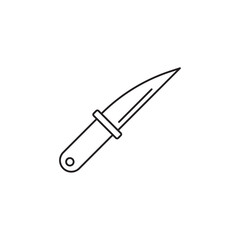 knife icon in liner stroke style