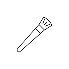 Makeup brush icon in liner stroke style