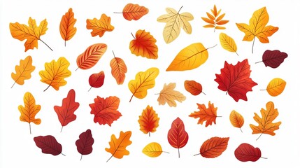 Obraz premium Beautiful Wide Angle Foliage Layout with Cute Leaves Pattern Centered