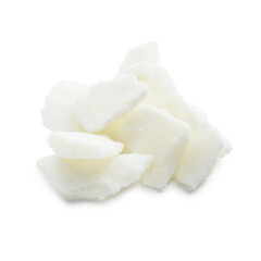 Pile of soy wax isolated on white
