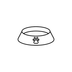 Pets bowl icon in liner stroke style