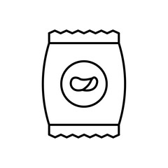 Potato chips icon in liner stroke style