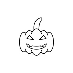 Pumpkin icon in liner stroke style
