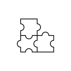 Puzzle icon in liner stroke style