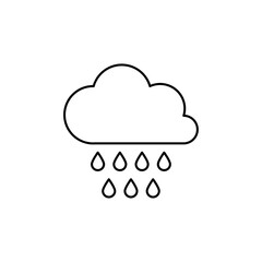 Rainy icon in liner stroke style
