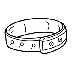 Concert wristband icon in doodle style
