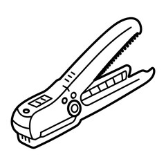 Obraz premium A hand drawn icon of hair crimper