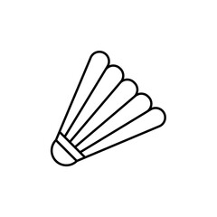 Shuttlecock icon in liner stroke style