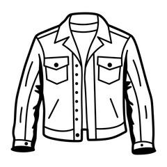Jacket icon in hand drawn style