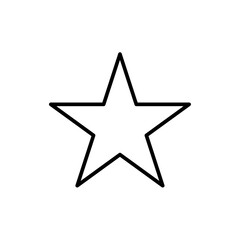Star icon in liner stroke style