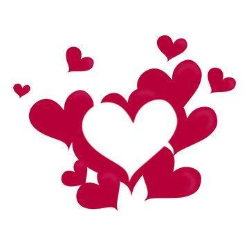 Naklejki valentine hearts background