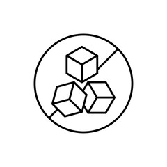 Sugar free icon in liner stroke style