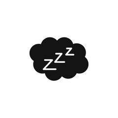 Zzz icon Simple thin line flat symbol