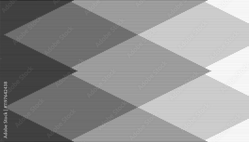 Poster black and white lines transition pattern for modern background and jersey design. fully editable vec