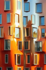 Naklejka premium City building facade