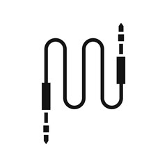 Audio Cable icon Simple thin line flat symbol