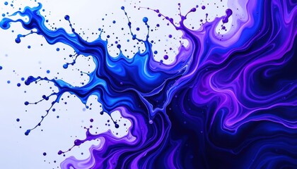 Galaxy Inspired Liquid Ink with Cosmic Tones and Abstract Waves