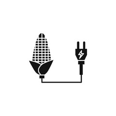 Biomass energy icon Simple thin line flat symbol