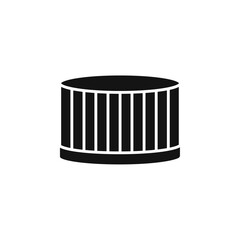 Bottle cap icon Simple thin line flat symbol