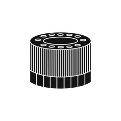 Car oil filter icon Simple thin line flat symbol