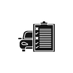Car repair check list icon Simple thin line flat symbol