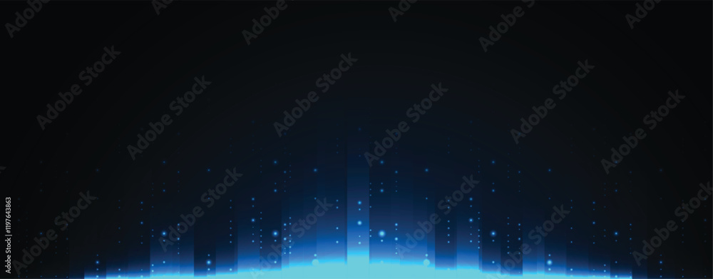 Aufkleber technology and innovation abstract concept on blue background
