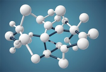 Fototapeta premium 3d render of molecule model