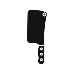 Cleaver for meat icon Simple thin line flat symbol