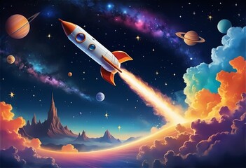 Fototapeta premium space shuttle launch