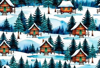 Obraz premium landscape with houses