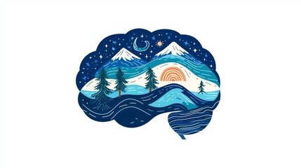 Creative landscape within a thoughtful mind.