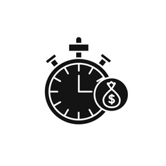 Deposit period icon Simple thin line flat symbol