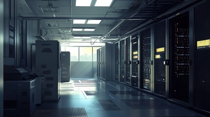 Server Room without People