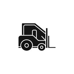 Forklift icon Simple thin line flat symbol