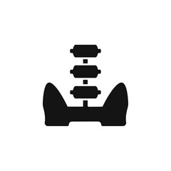 Human spine icon Simple thin line flat symbol