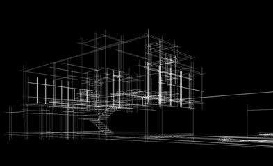 sketch of building