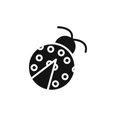 Ladybug icon Simple thin line flat symbol