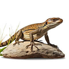 Naklejka premium lizard on a rock