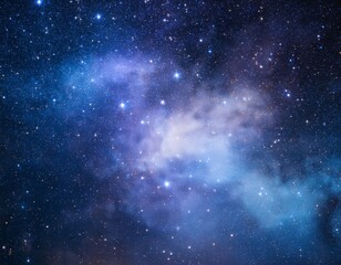 Cosmic Dance of Stars and Nebulae in a Deep Space Background